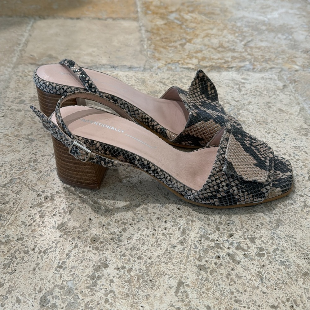 Intentionally Blank Rina Python Sandal With Small… - image 2